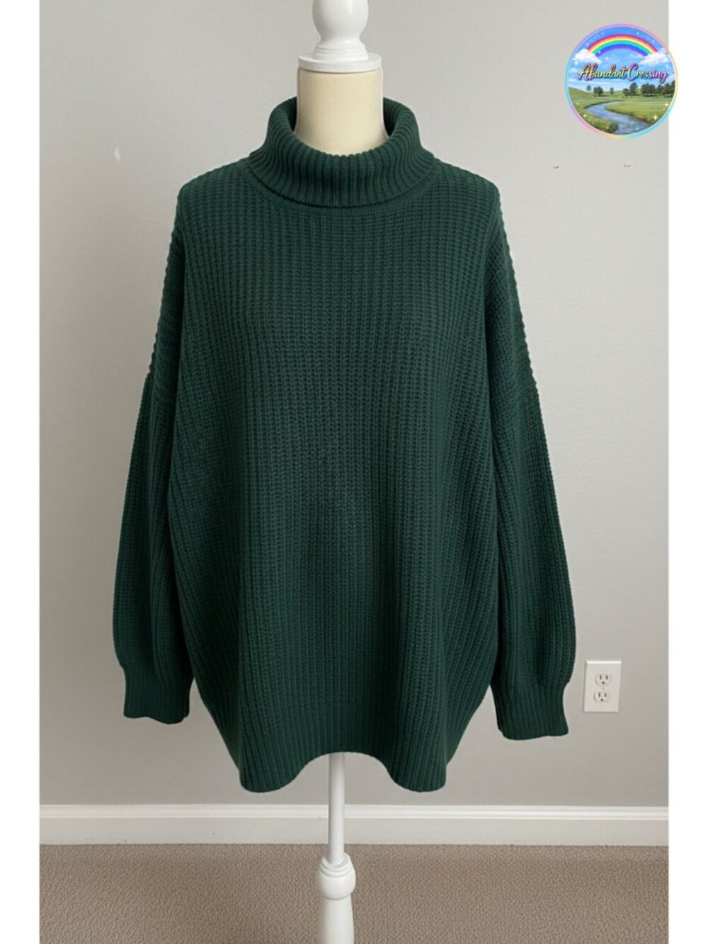 Womens Oversized Chunky Knit Pullover Sweater Long Sleeve Crewneck Casual
